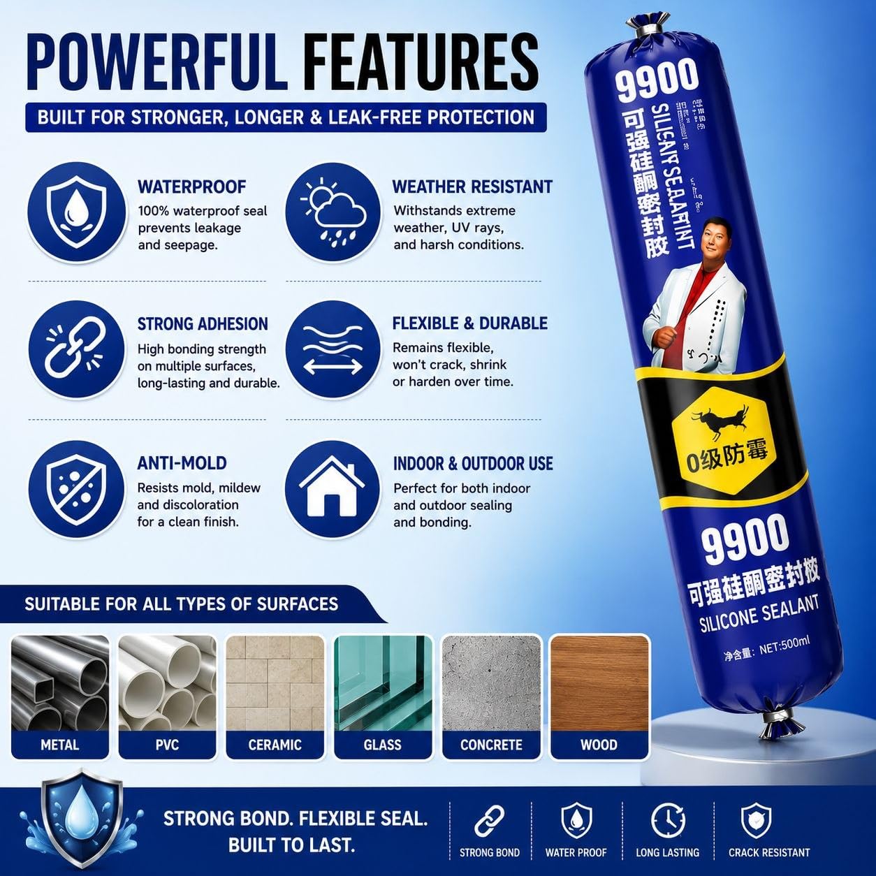 Poly Prime 9900 Silicone Sealant | Waterproof & Multipurpose Sealant